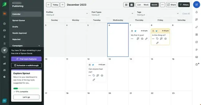 sproutsocial calendar layout