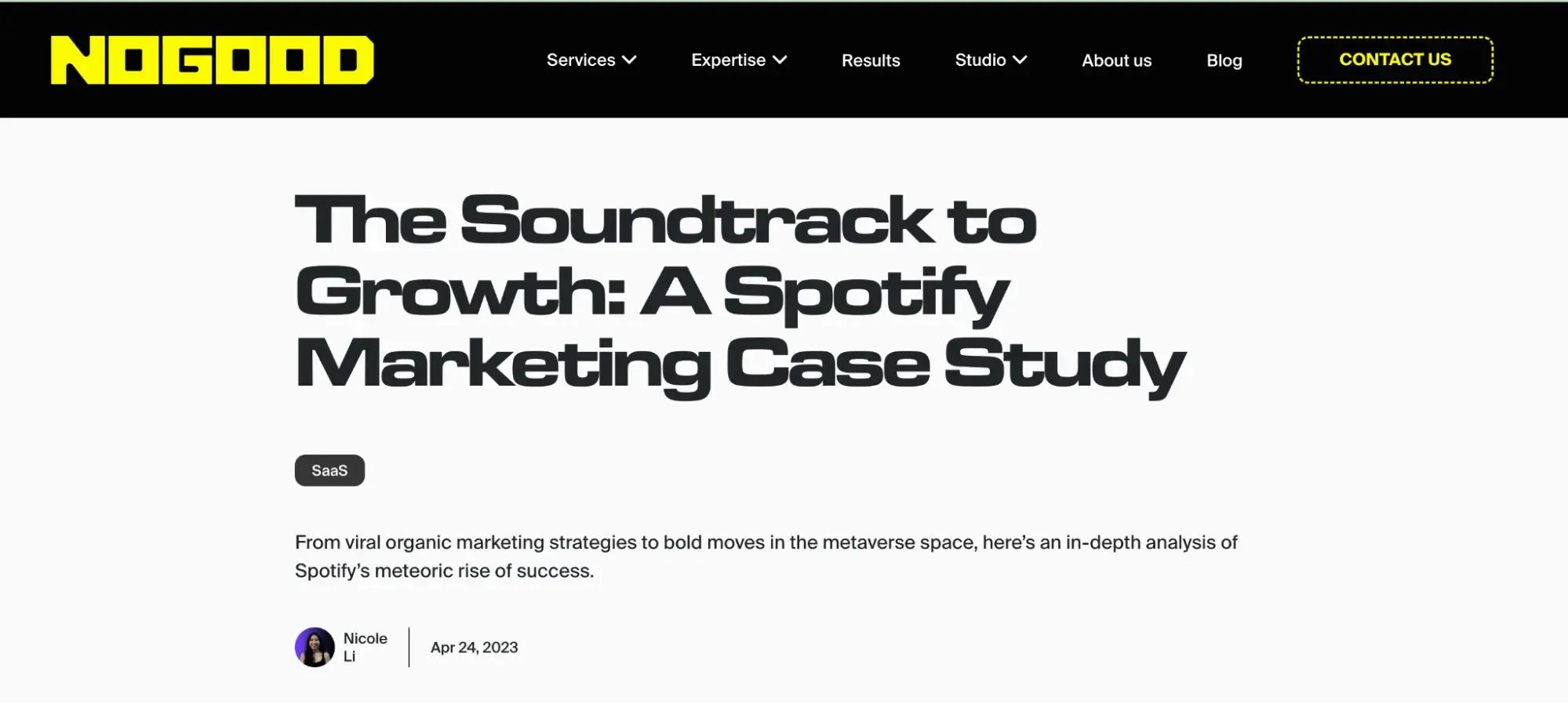 marketing case study examples, spotify case study