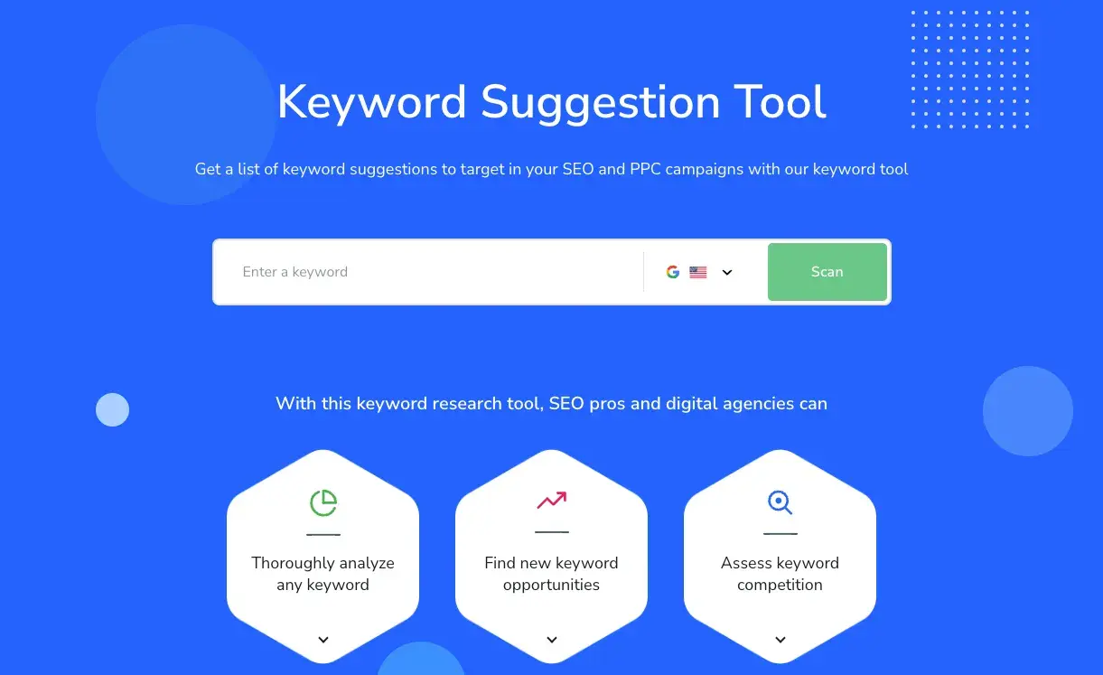 se ranking keyword suggestion tool is a keyword research software option.