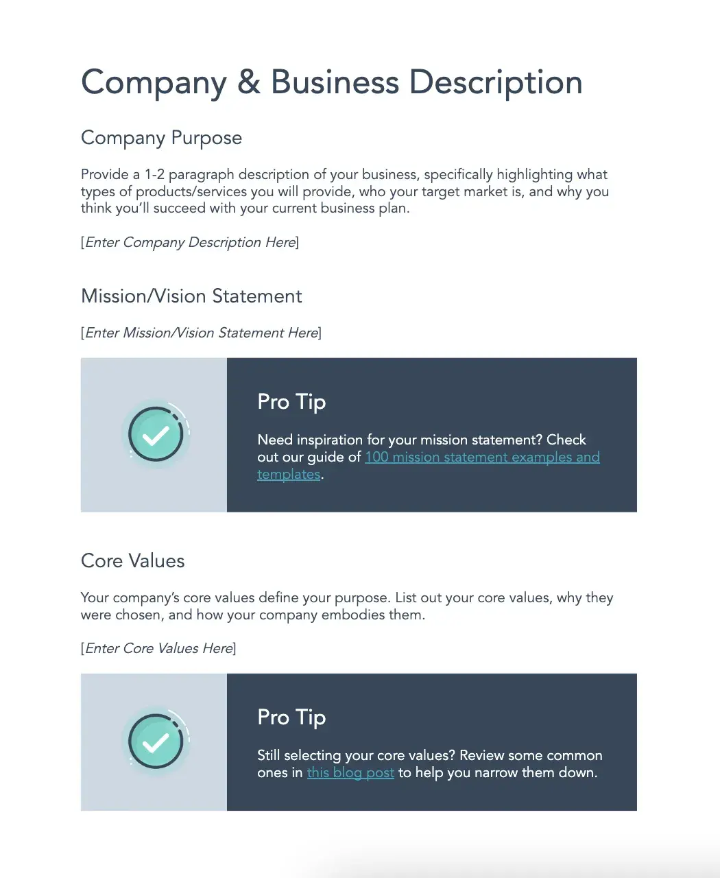 hubspot free business startup kit, sample business plans