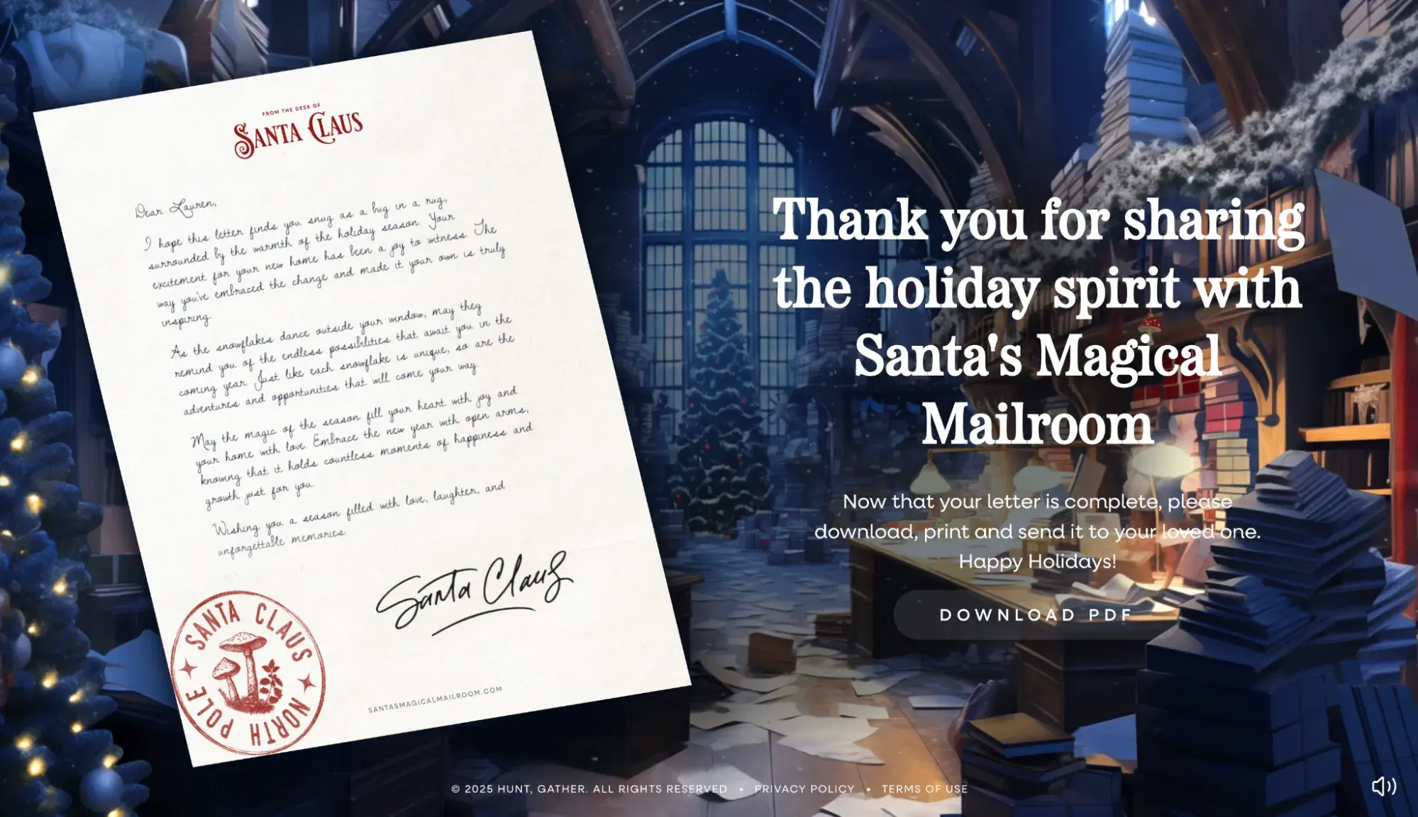 best website designs, santa’s magical mailroom, best use of ai webby, people’s voice winner
