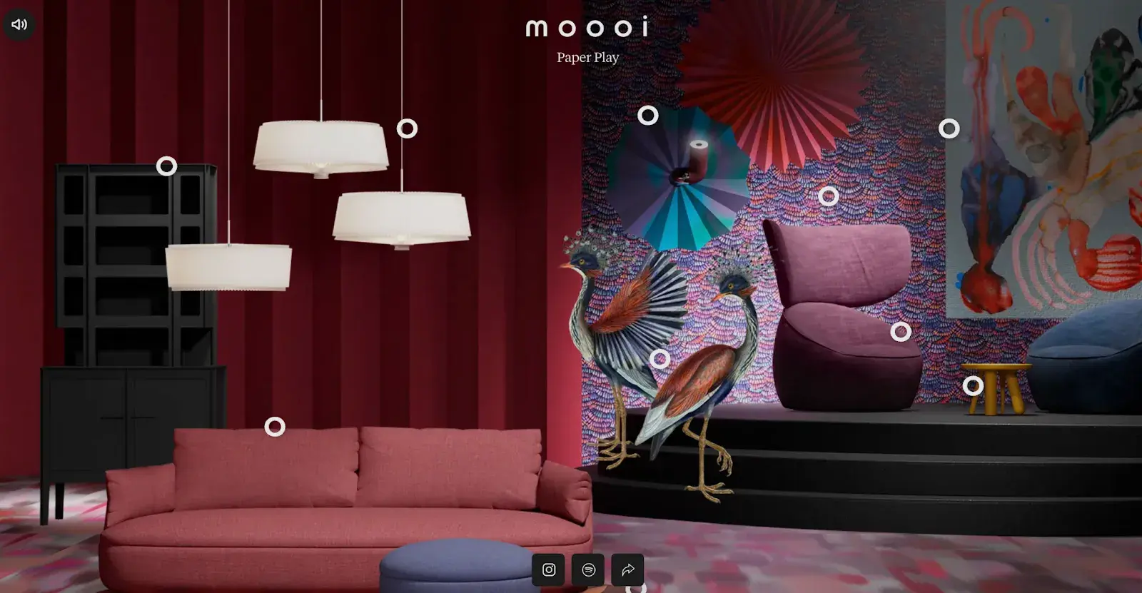 best website designs, moooi paper play, best visual design aesthetic webby winner