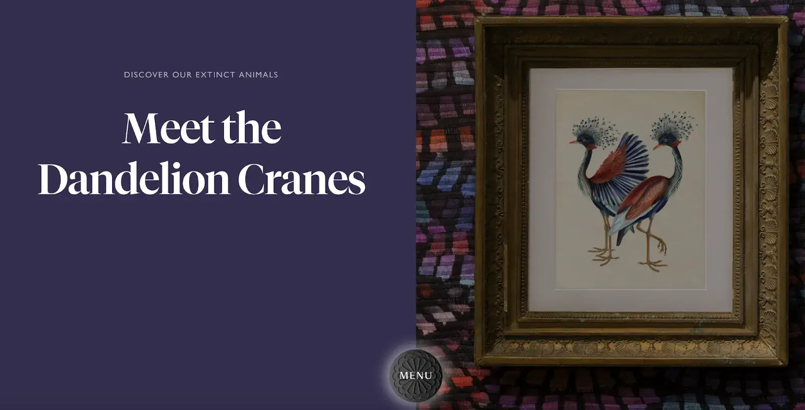 best website designs, moooi paper play, crane motif