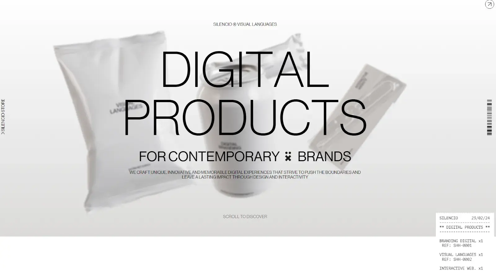 best website designs, silencio homepage