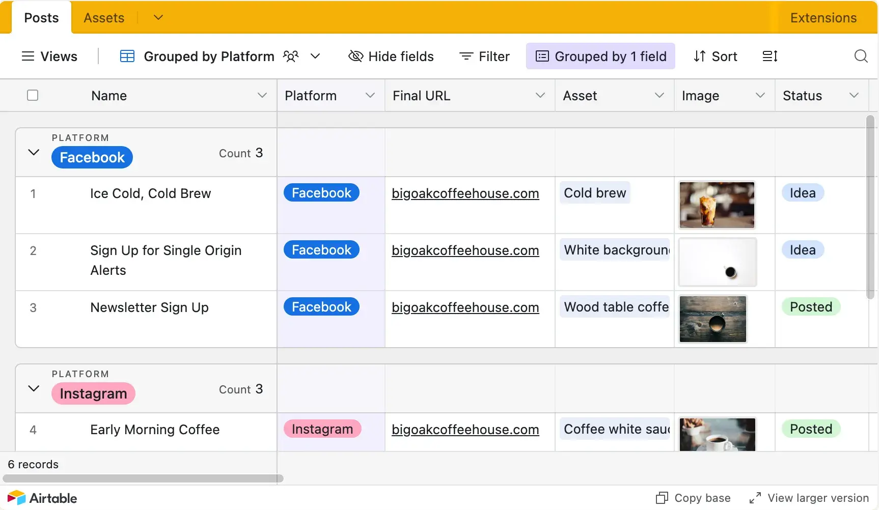 social media marketing resource: planning and design template from airtablehttps://www.airtable.com/templates/social-media-planning-and-design/expitgv8xn365pmv1