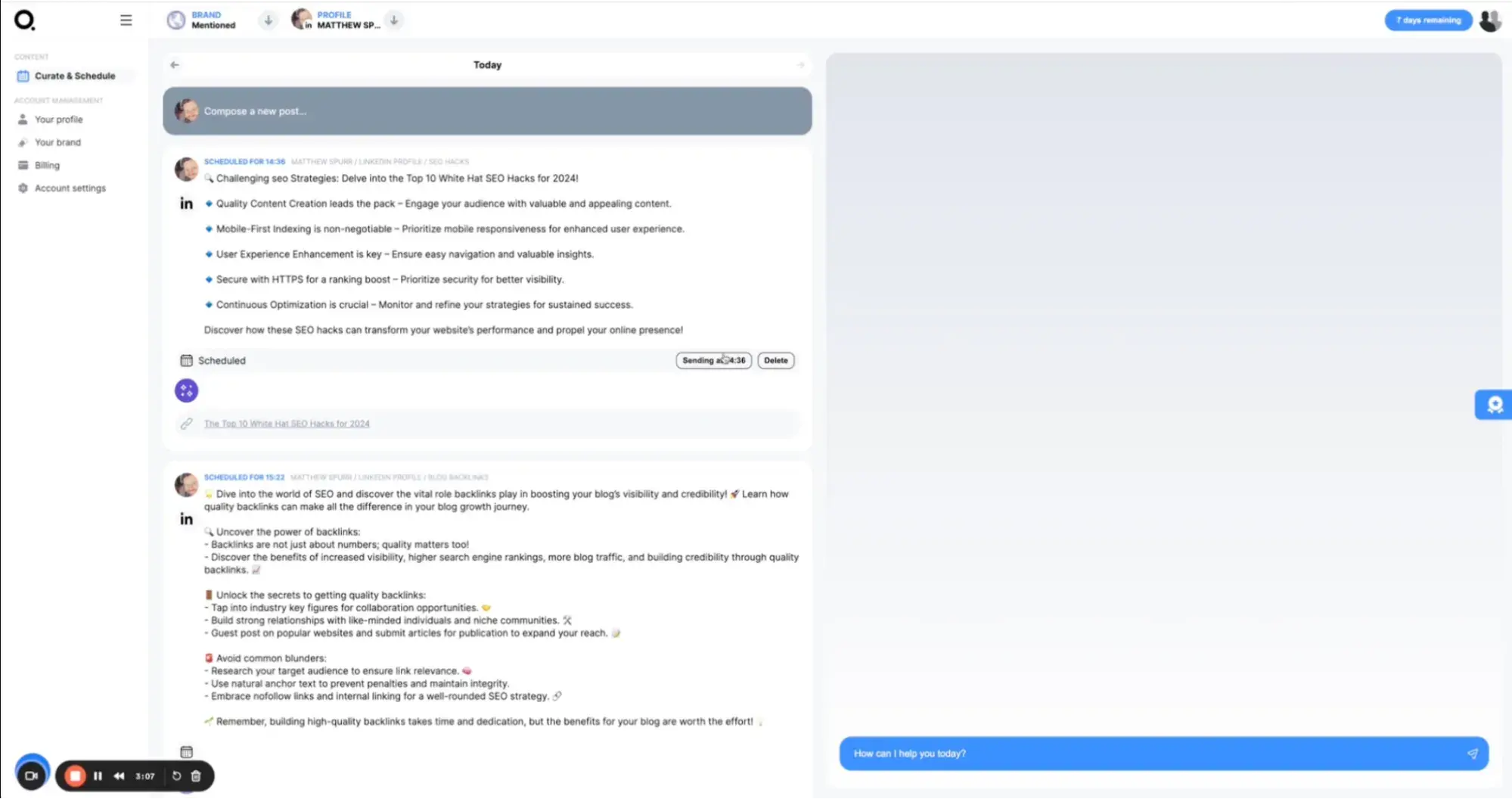social media tools list, quuu