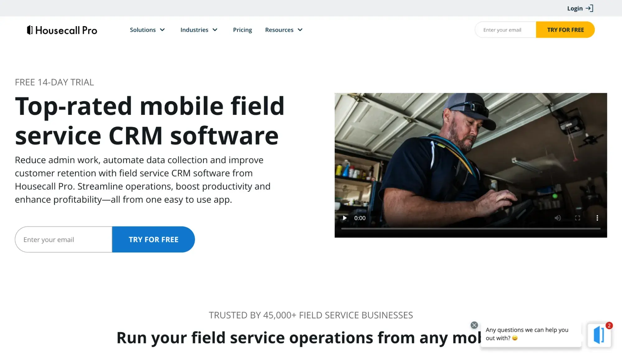 crm for plumbers: housecall pro