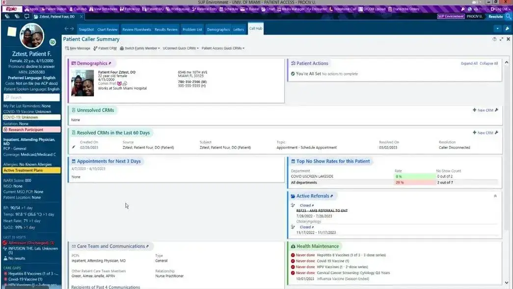 Healthcare CRM software: Epic Cheers